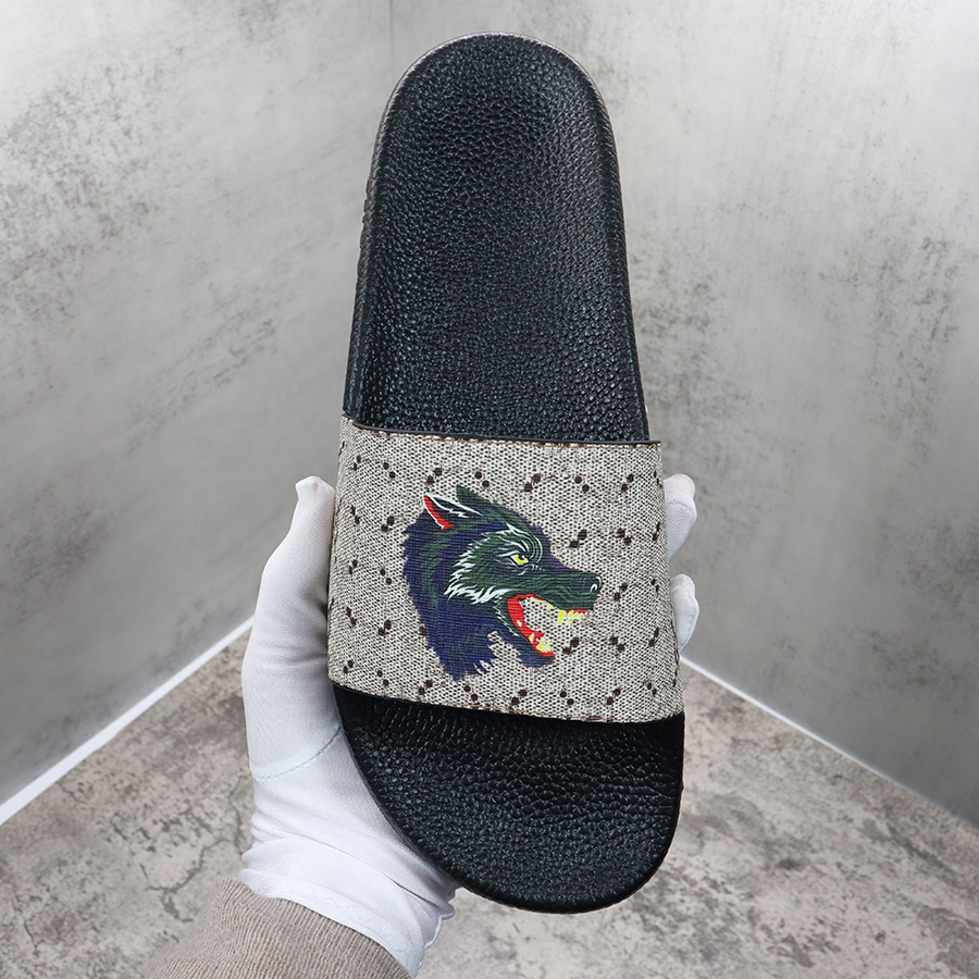 

Men Women Slippers Sandals Strap Original Dust Bag Floral Print Leather Webbing Black Shoes Fashion Luxury Summer Beach Sneakers0006w, #18