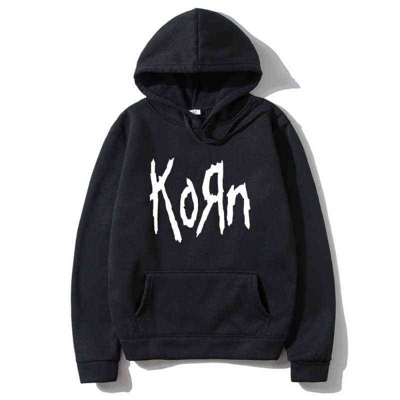

Korn Rock Band Letter Hoodie Men Women Hip Hop Harajuku Hoodies Cotton High Street Sweatshirt Autumn Winter Unisex Sweatshirts G220418, White