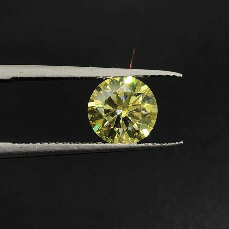 

Other Real 0.5-2 Carat Lemon Yellow Round Brilliant Moissanite Loose Stone With Gra For Diy Jewelry Ring Earrings Pass Diamond TesterOther