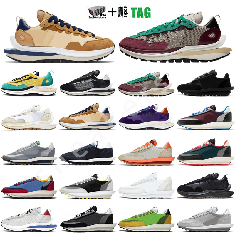 

2022 Authentic VaporWaffle 2.0 LDV Shoes Fragment Sesame Dark Iris LDWaffle Black White Green Blue Red Trainers Men Women Outdoor Sports Sneakers Size US4-13, Color 3