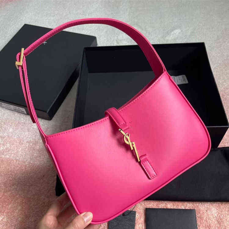 

Capacity Designer Luxury France Brand Shoulder Bag Large Siant Lurant 2022 Leather Crocodile Hobo Armpit Black Gold Letter Buckle Portable S, White