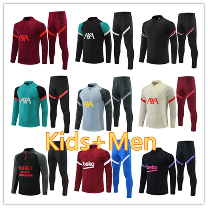 

22 23 men kids soccer tracksuit jacket futbol Men Long sleeves Survetement sets Hommes Sportswear Adult training suits football tracksuits top quality, 18