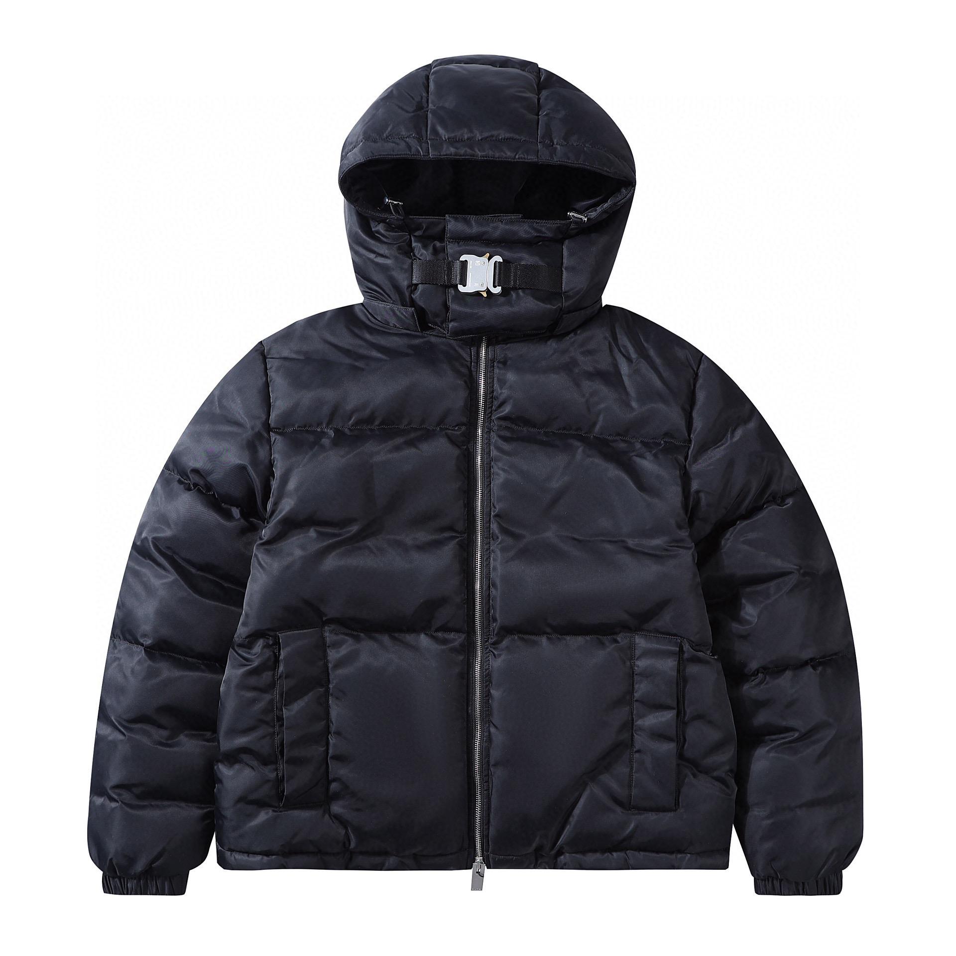 

Falection 22SS ALYX 1017 BUCKLE DOWN COAT WINTER warm parka COTTON TOP fashion hiphop roddy rich, Black