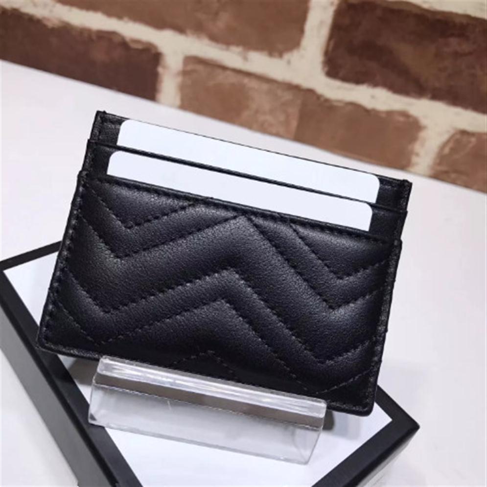 

Unisex Slim Card Holder of famous fashion logo women's purse sells classic Marmont card bag high quality leather luxury bag w1682, Blue