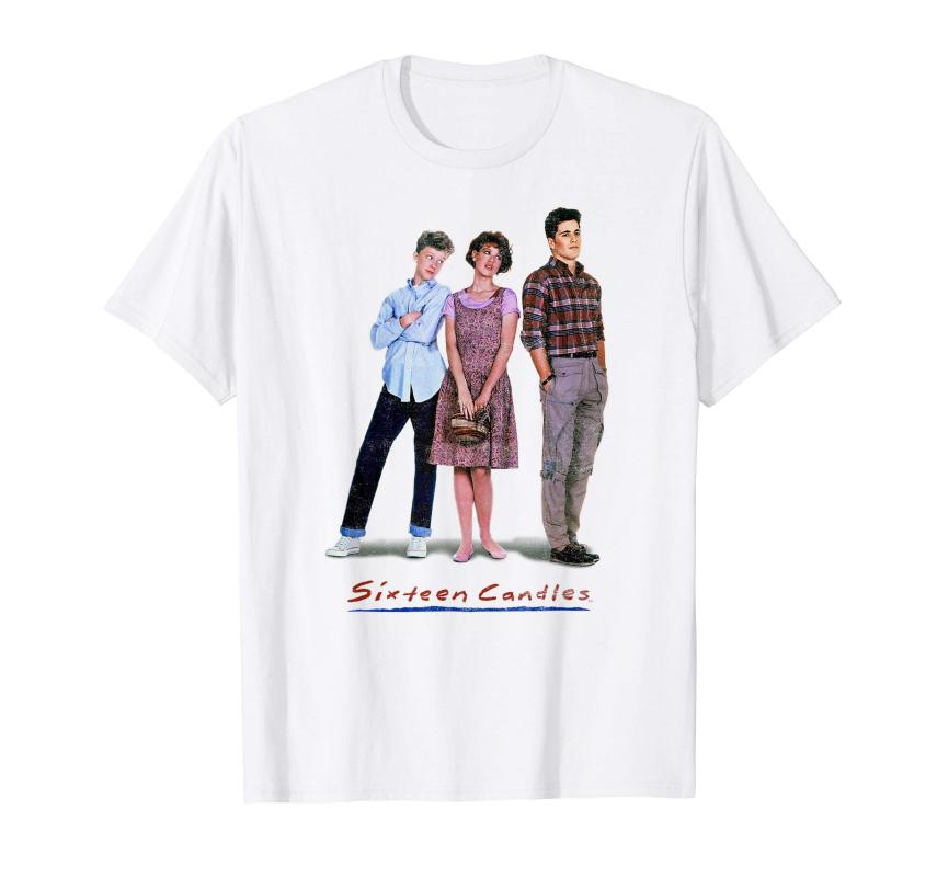 

Men' T-Shirts Sixteen Candles Classic Film Poster Vintage T-Shirt, Men-darkpurple