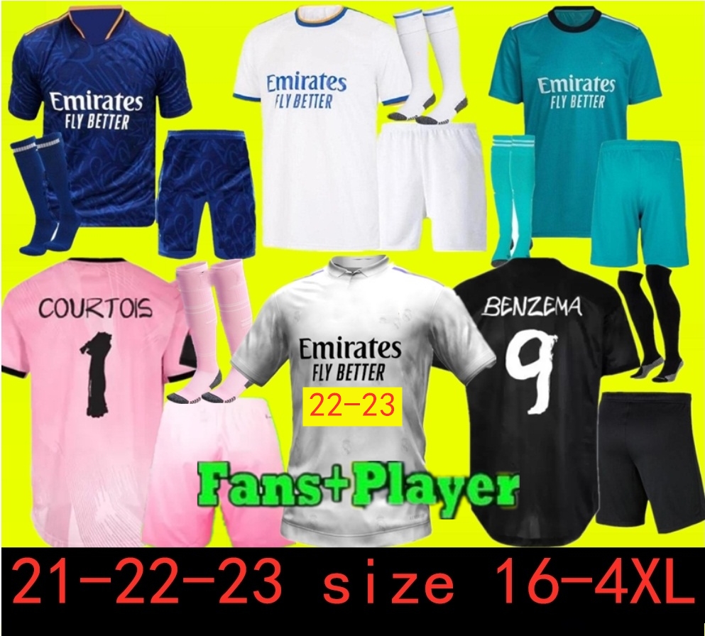 

men kids kit 22 23 MBAPPE BENZEMA Soccer Jerseys Y-3 REAL MADRIDS HAZARD macamiseta CAMAVINGA 2022 2023 RODRYGO ASENSIO MODRIC MARCELO VALVERDE VINI JR football shirt, 21-22 3rd