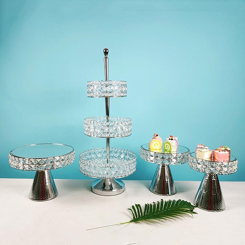 

Other Bakeware 3 Tiers Cupcake Stand High Foot Cake Dessert Display