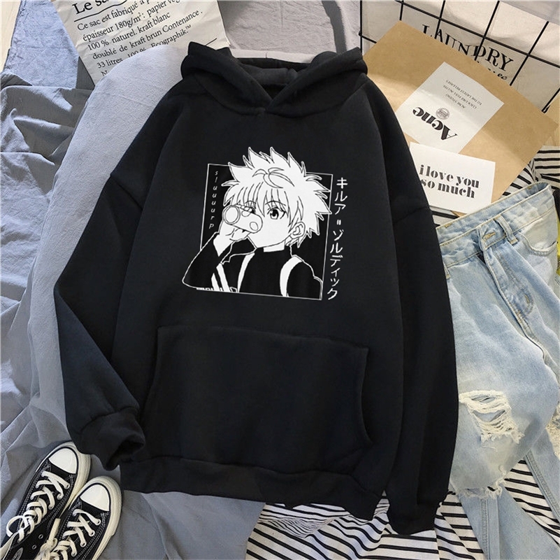 

Kawaii Hunter X Hunter Hoodies Sweatshirt Killua Zoldyck Anime Manga Loose Hooded Sweatshirt Hoody Pullover Clothes 220810, Yellow