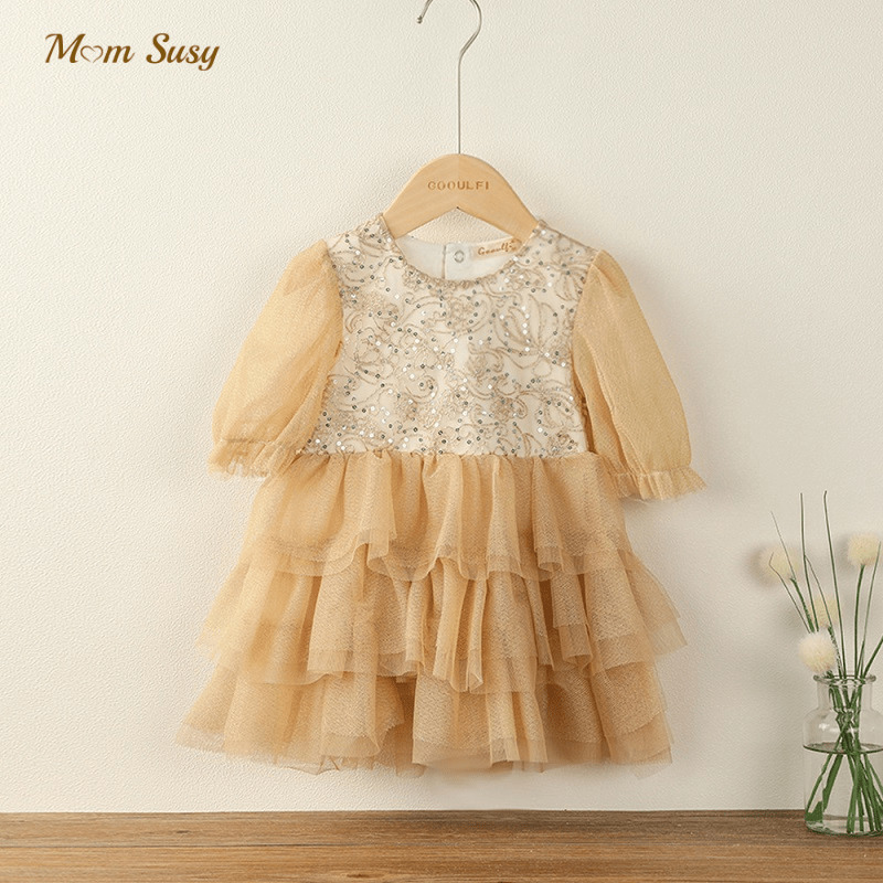 

Baby Girl Princess Sequins Layer Tutu Dress Infant Toddler Vintage Layer Tulle Vestido Party Birthday Baptism Frocks 03Y 220614, Pink