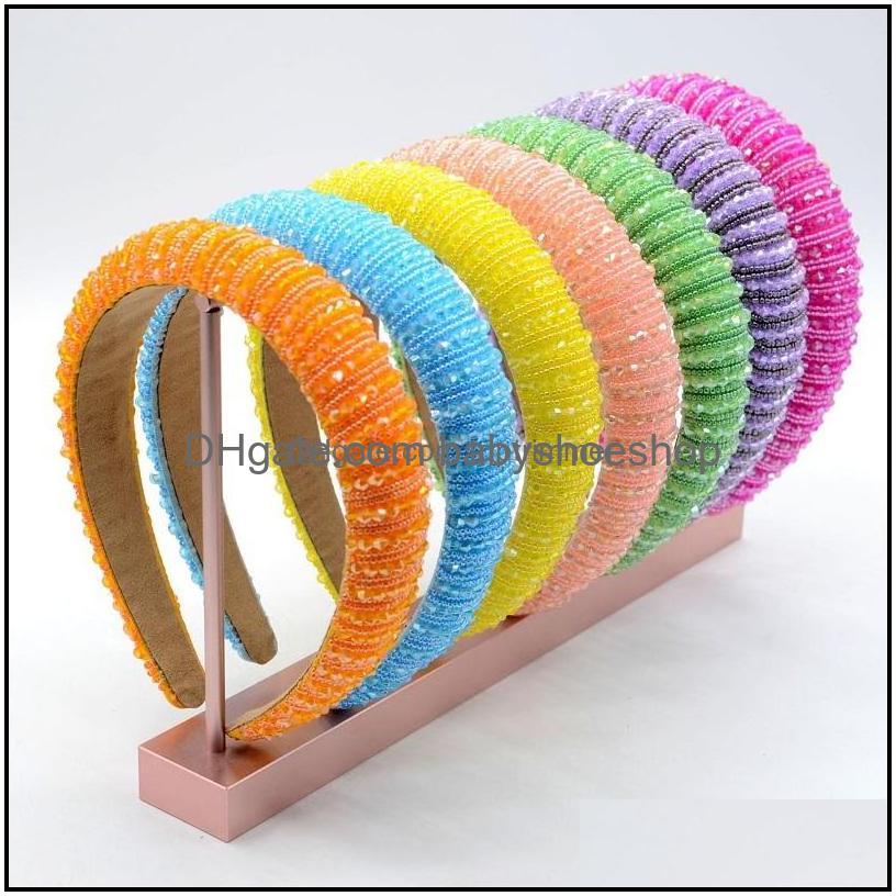 

Baroque Fl Crystal Hair Bands For Women Lady Luxury Shiny Padded Diamond Headband Hoop Fashion Accessories Drop Delivery 2021 Tools Produc