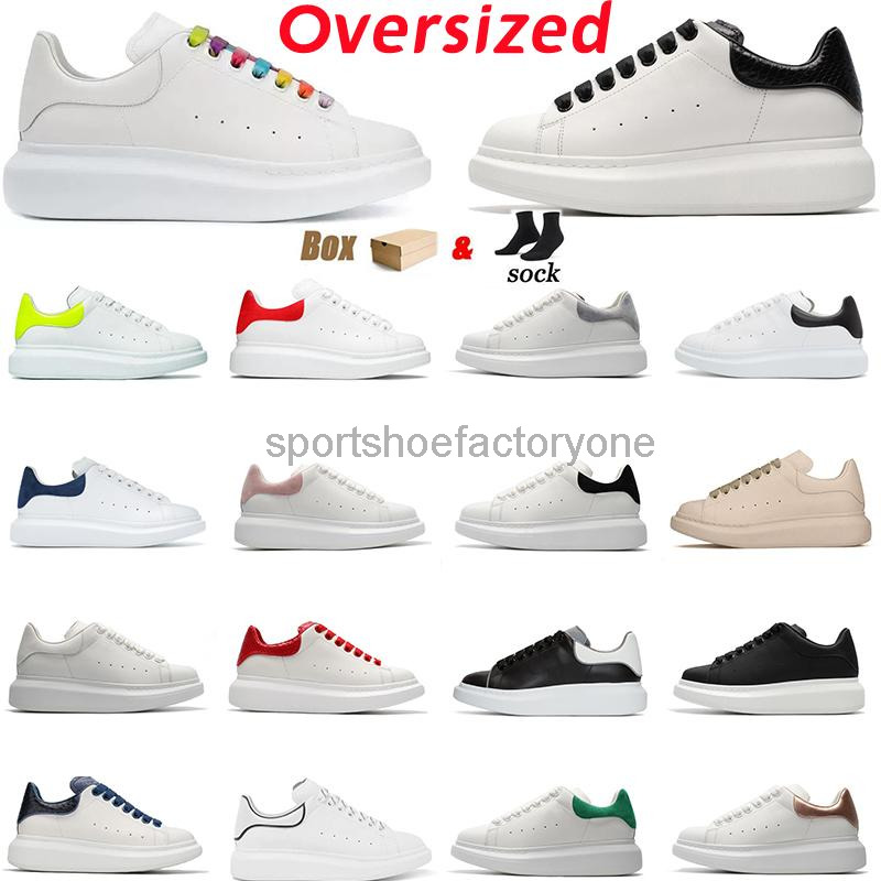 

Oversized Sneakers For Mens Womans Designer Casual Shoes Leather Lace Up Platform White Black Luxury Velv Sneaker''Mcqueens''Alexander'' sDZ, 29
