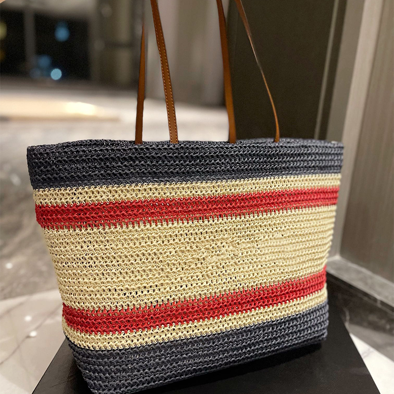 

New Fashion Straw Beach Bag Luxury Female Designer Handbags Shopping Bag High capacity Messenger CrossbodyBag Classic Retro Designers Shoulder Bags Totes, Multi-color