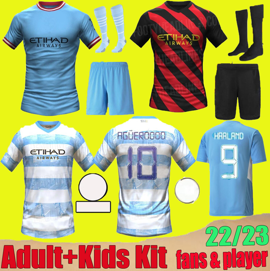 

93:20 Agüeroooo HAALAND ManCNEstER Soccer Jerseys GREALISH City DE BRUYNE FODEN SPECIALPl 2022 2023 men kids kit MANS CITIES MAHREZ G.JESUS football shirts uniform, Fans