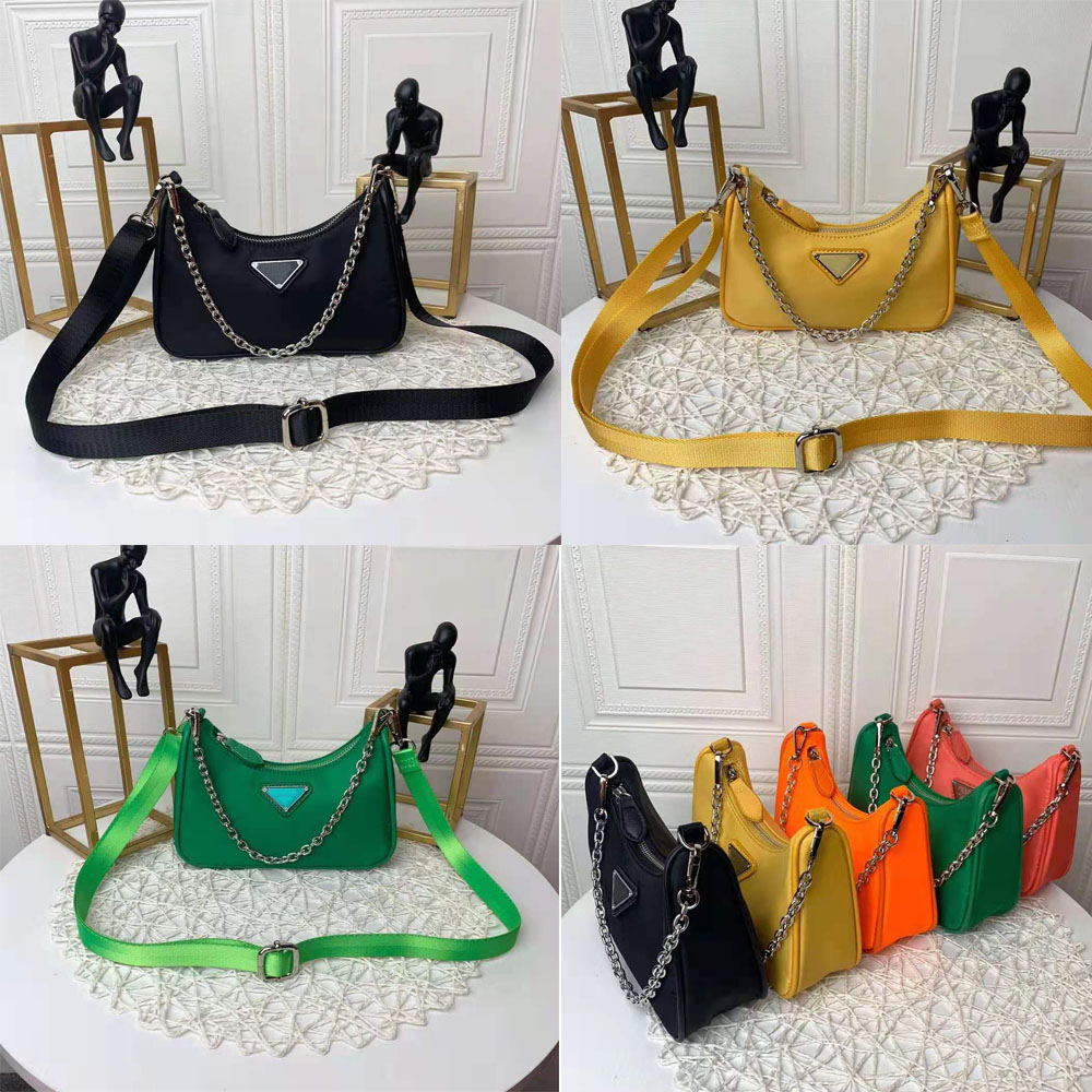 Messenger Bags nylon 3 in 1 vintage sacoche Designer bags leather hobo handbags lady Chest pack Composite Tote luxury bag Femme Crossbody chains