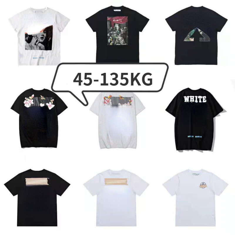 Off designer t shirt mens short-sleeved tshirt OW arrow graffiti round neck sweatshirt men women summer cotton loose oversize casual shirts MD0B