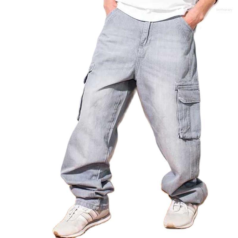 

Men's Jeans HipHop Harem Loose Baggy Overalls Men Casual Denim Cargo Pants Straight Wide Leg Trousers Street Fashion Clothing Bert22, As pic