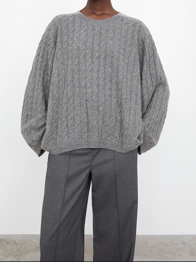 

Women's Sweaters Women Sweater 2022 Autumn And Winter Lazy Pile Half High Neck Twist Cashmere Mid-lengthWomen's, B2