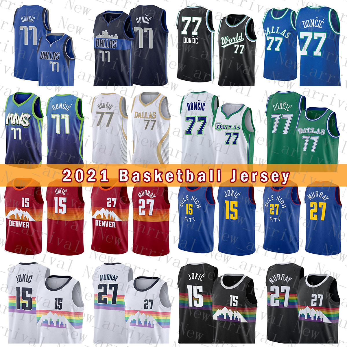 

2022 Cheap Dalla Maverick Denvers Nugget 27 15 Luka Doncic Mens Dirk Nowitzki Basketball Jersey 77 41 Jamal Murray Nikola Orange Jokic Beautiful