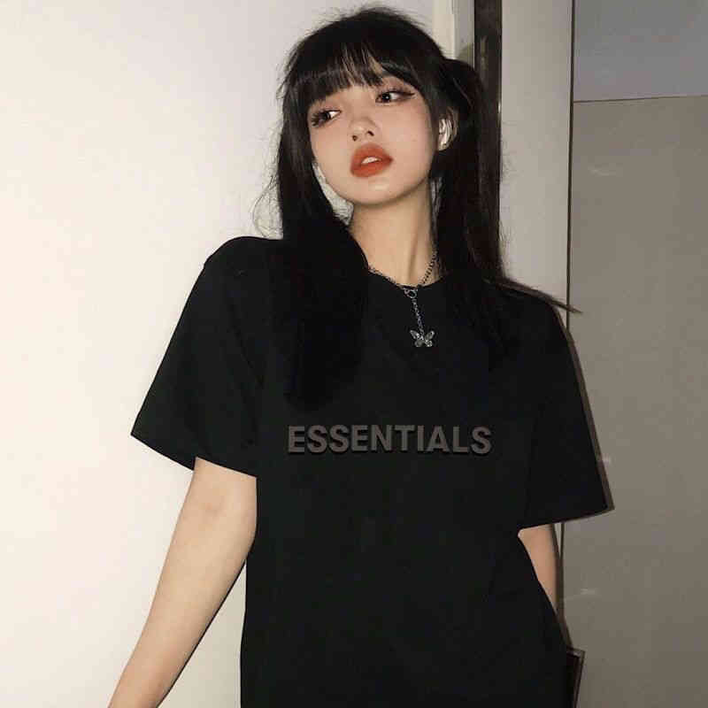 Fashion Essentials Designer t shirts Unisex Men's T-shirts High Version of God Fog Double Line Letter Tide Loose Street Short Sleeve T-shirt
