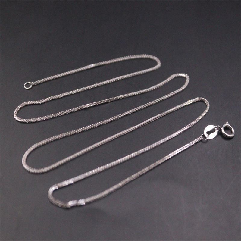 

Chains Pure Au750 18K White Gold Chain Women Wheat Link Necklace 18inch 1.3-1.5gChains
