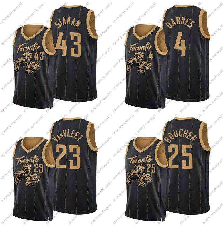 

Basketball jersey Scottie Barnes #4 Pascal Siakam #43 Fred VanVleet #23 OG Anunoby #3 Chris Boucher #25 TorontoCity jerseys Men Youth S-XXL, With logo1
