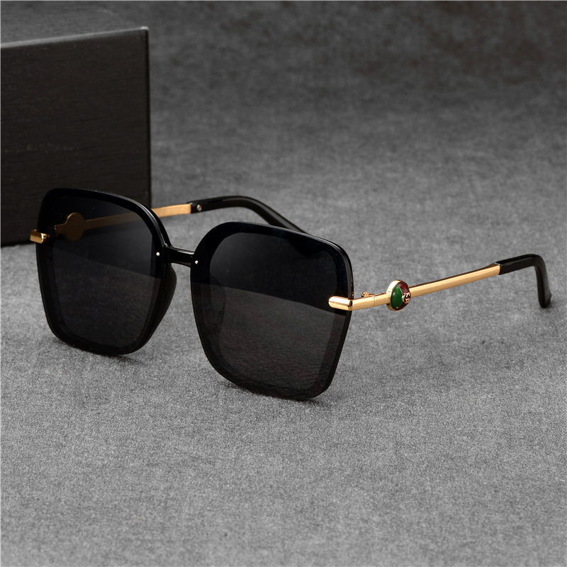

Square Sunglasses Women Luxury Brand Designer Vintage Retro Thin Shadow Sun Glasses Female Pilot Large Black Shades UV400