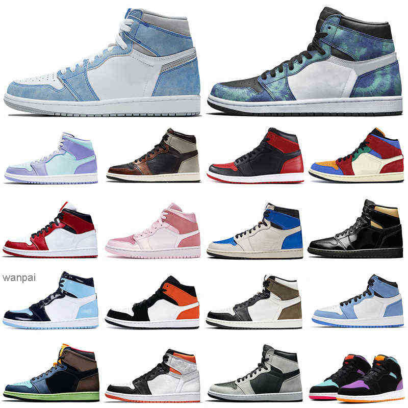 

Excellent 1s men basketball shoes 1 Hyper Royal Banned Bred Shadow Chicago women mens trainers sports sneakers Breathable Wh OG designer Shoes, 1s game royal