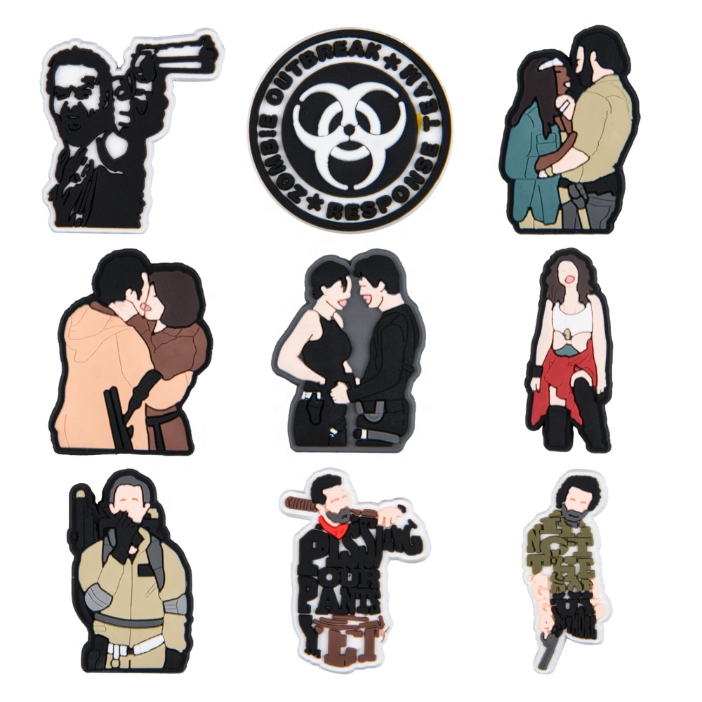 

Black Wholesale Custom Designer Croc Charms For Shoe Charms Decoration Wristband Accessories Fit Birthday Party Favors Gift