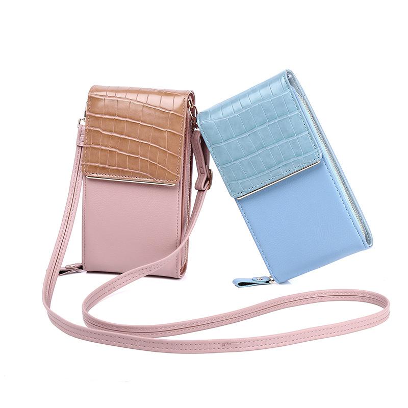 

Evening Bags Women Shoulder Bag Mobile Phone Ladies Multi-function Diagonal Cover Type Stone Fashion Coin Purse, Black