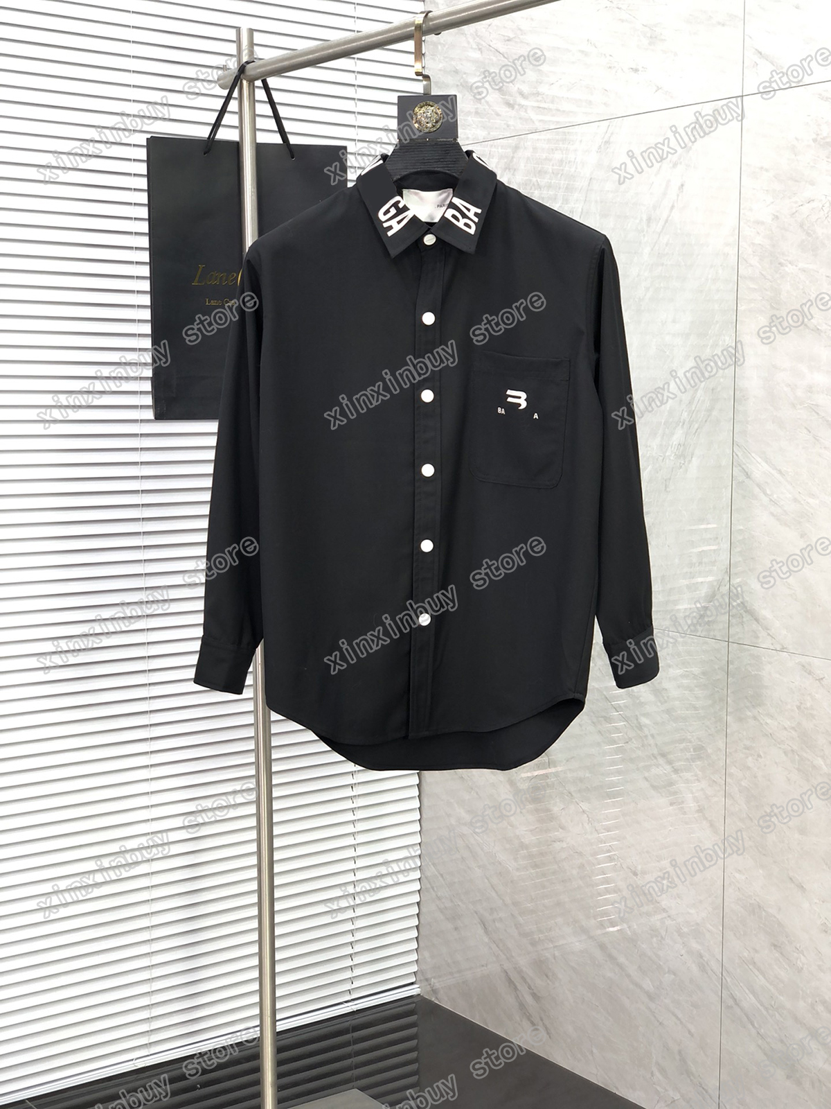 

22ss Men Women Designers Jackets Paris Collar letter print Cotton fabric Man Lapel Neck Streetwear black S-2XL