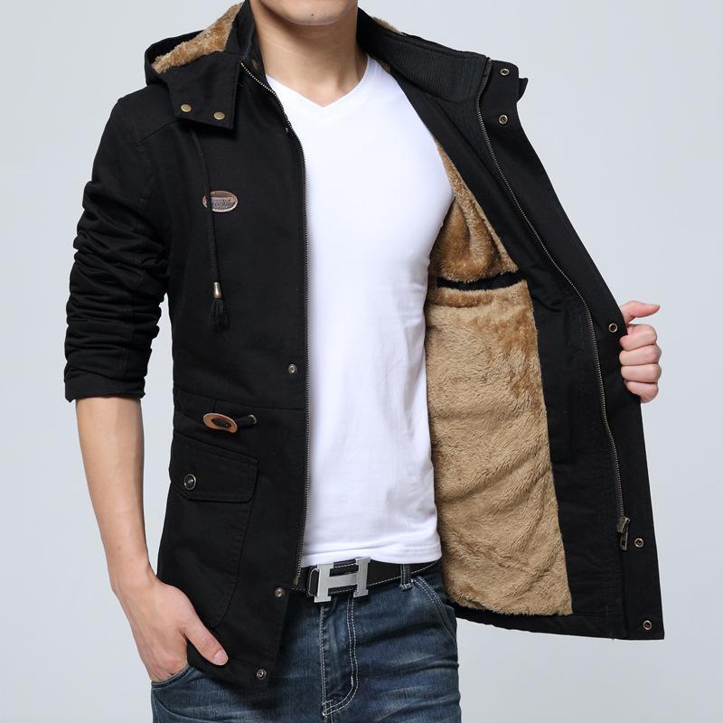 

Men's Trench Coats Casual Loose Autumn Winter Men Trench Coat Fashion Hooded Windproof Windbreakers Pockets Zipper Men Jackets M5Xl Streetwear 220826, Earth yellow