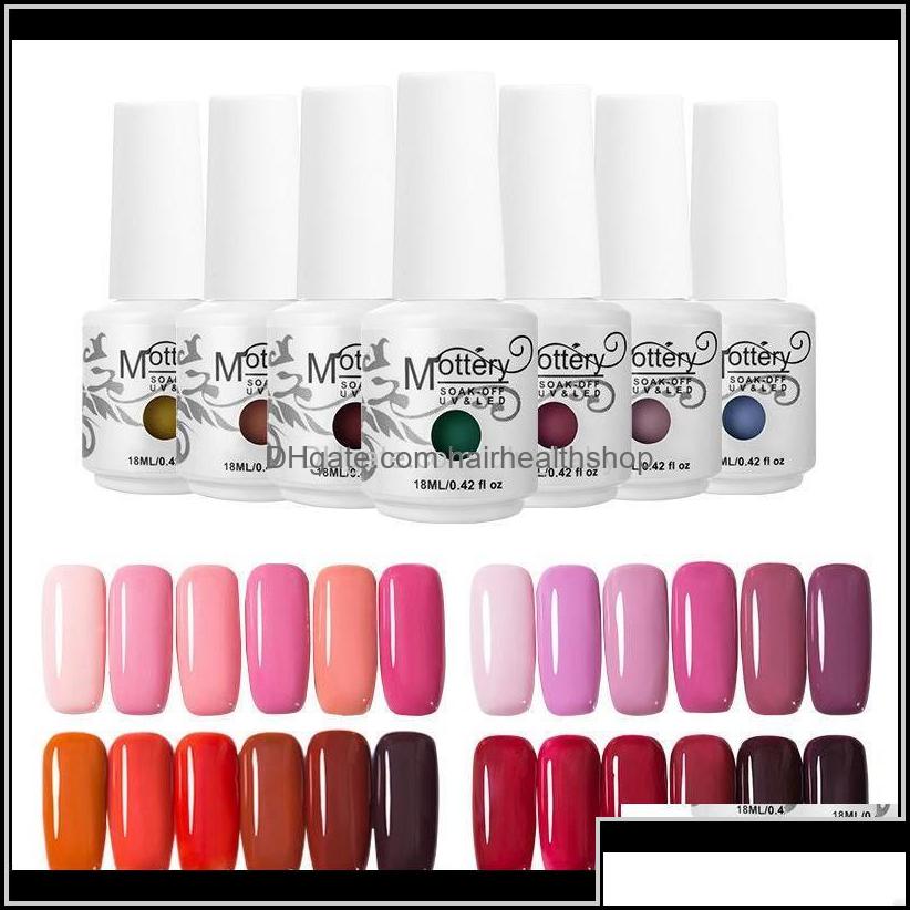 

Nail Gel Art Salon Health Beauty Large 18Ml Polish Glitter Led Uv Varnish Soak Off Lacquer Long Lasting 252 Colors Diaah Sokye Drop Delive, Multi