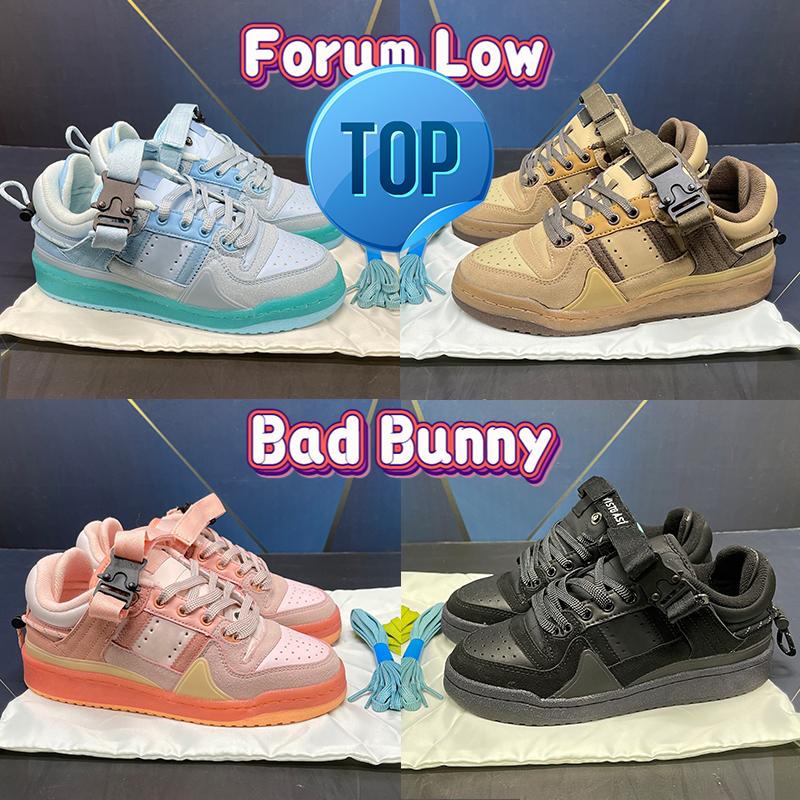 

2022 Fashion Sneakers Forum Low X Bad Bunny Running Shoes Back To School Ice Blue Grey Bunny The First Cafe Easter Egg Top Quality Men Women, 01 the first cafe
