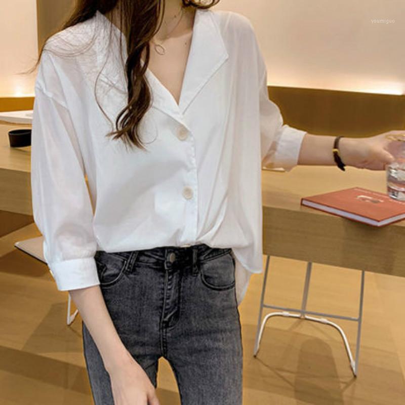 

Tops Women 2022 Summer Blouse Office Ladies Chiffon White Shirt Elegant Casual Overalls Plus Size 4XL Female Clothing F50 Women's Blouses &, Jvse