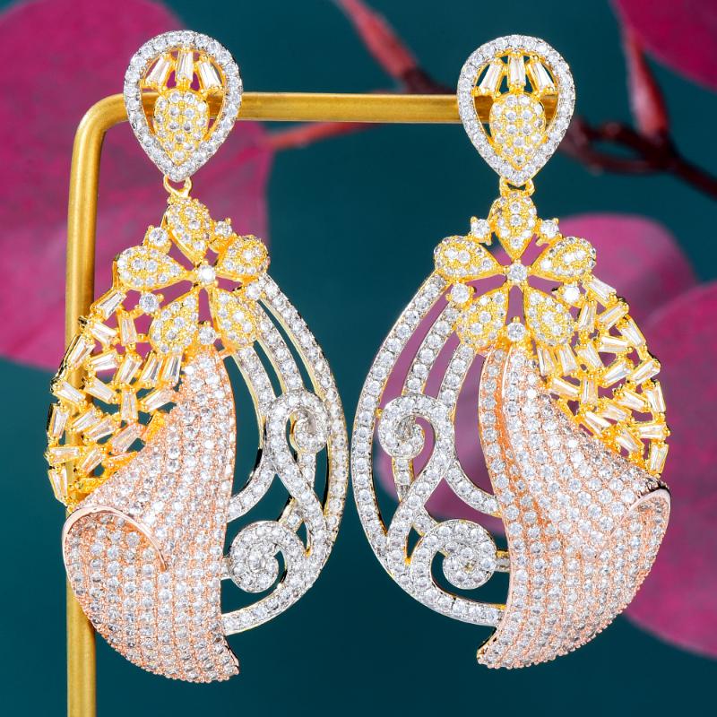 

Dangle & Chandelier GODKI62mm Trendy Big Bold African Drop Earrings For Women Wedding Party Dubai Bridal Jewelry Boucle D'oreille Femme