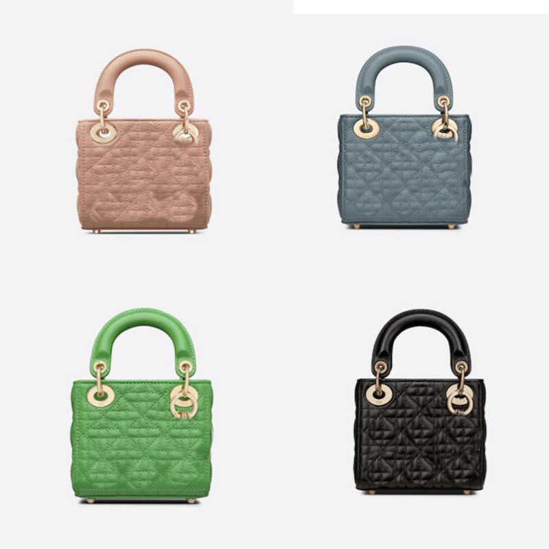 

Luxurys Micro Lady Bag Mini Diamond Lattice shoulder bag Women Houndstooth Cross-Body Saddle Handbags with Box, Color 2