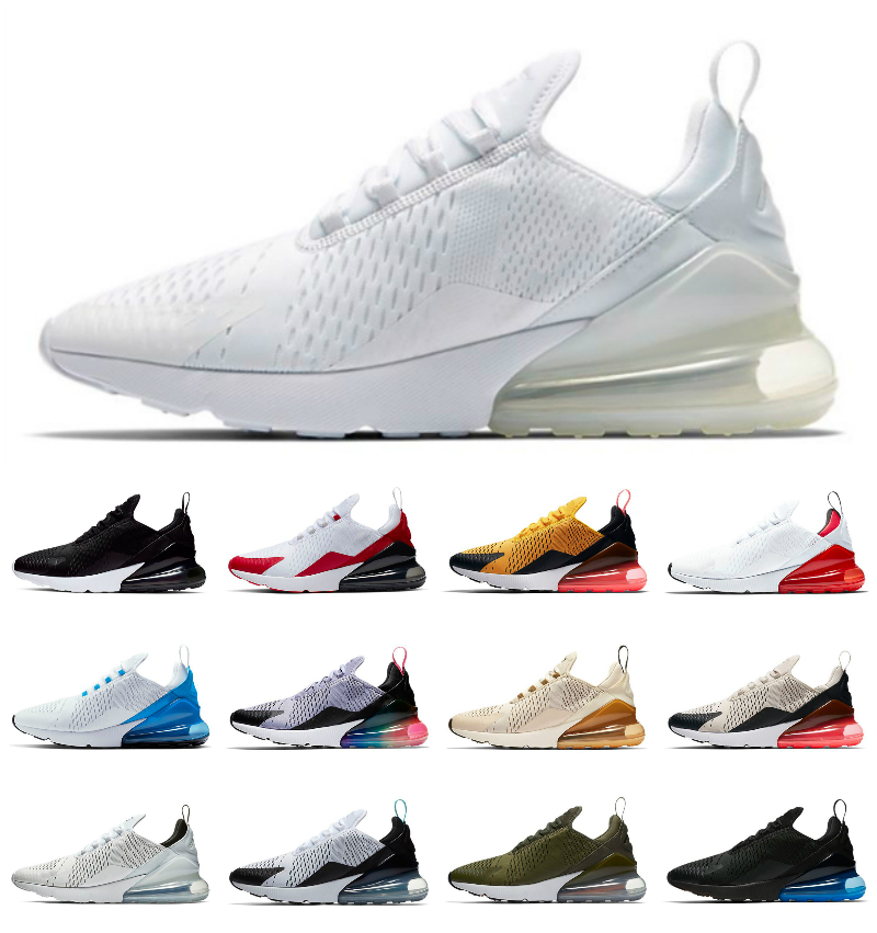 

270 Sports Running Shoes Womens Mens Triple Black ALL White Top Quality Photo Blue Spirt Teal Platinum Volt 270s Trainers Casual Sneakers SIZE 36-45, Bubble package bag
