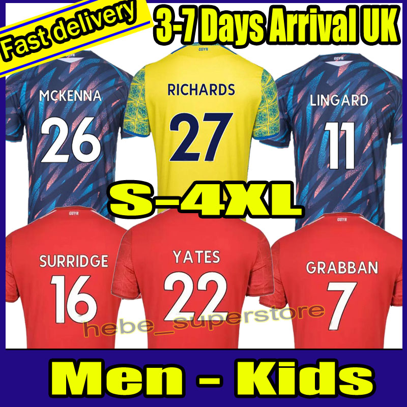 

S-4XL 22 23 Nottingham LINGARD Forest Soccer Jerseys Johnson SURRIDGE GRABBAN McKENNA MIGHTEN, Away