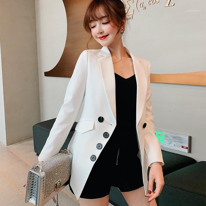 

Women' Suits & Blazers Fashion 2022 Designer Ladies Blazer Jacket Coat Single-breasted Outerwear Size -xxl Blaiser Para Dama Verde, White