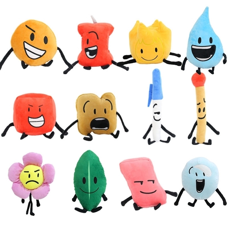 

Battle for Dream Island Plush Toy Leafy Firey Flower Waterdrop Bubble Plushie Pillow Doll Kids Children Gift 220506, 30cm pen
