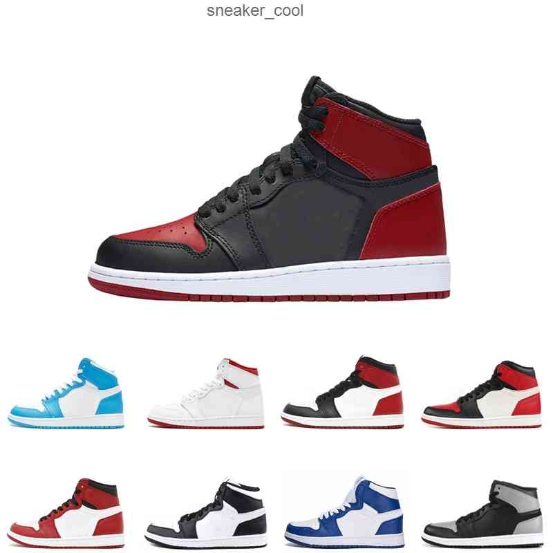 

TOP 1s Mens basketball shoes Chicago OG 1 bred banned Royal Blue Backboard sports sneaker designer trainers size us 7-12, Gold top