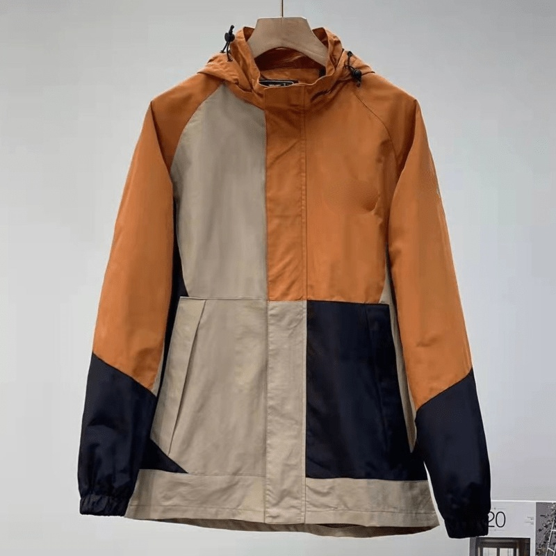 Veste à capuche de haute qualité Couleur de couleur outils vestes coolisations Tide Marque TNF Lettre broderie mode lâche txe Soft Shell Coat Men