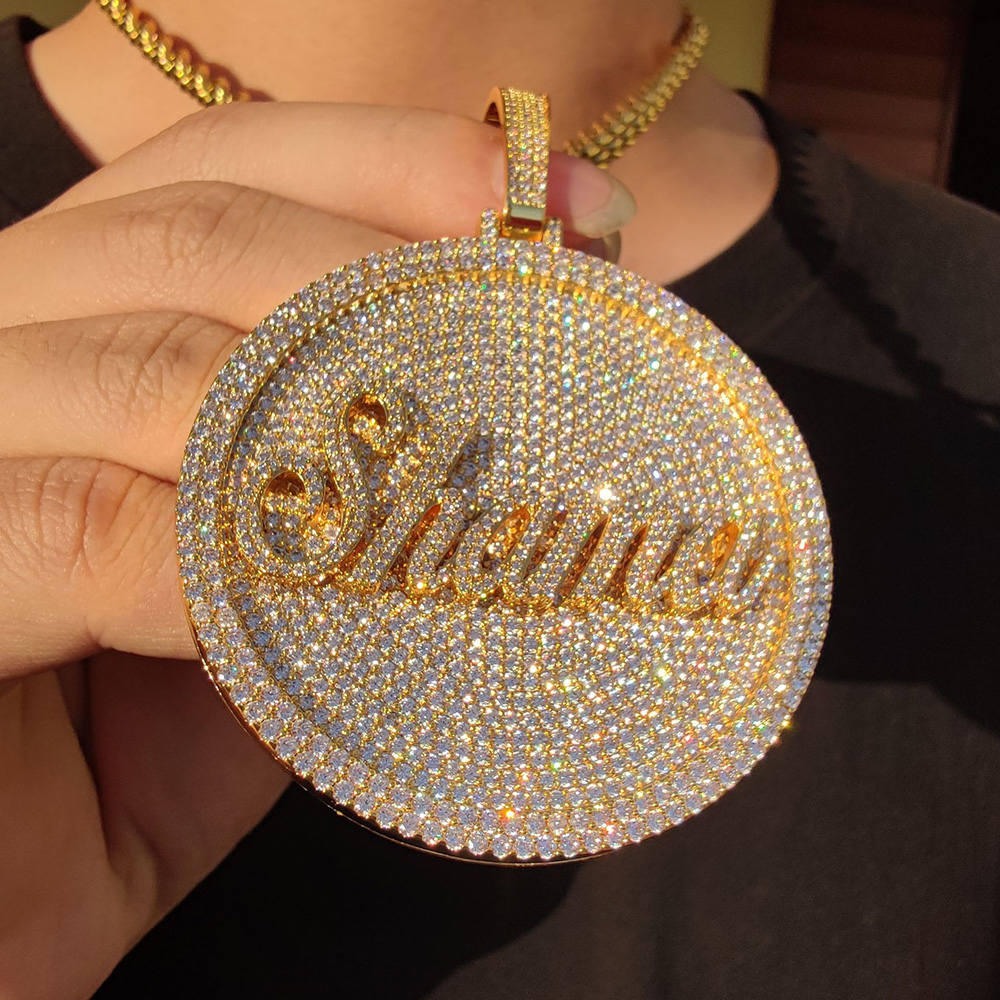 

Customizable Hip Hop Diamond Name Pendant - Bold Religious Jewelry