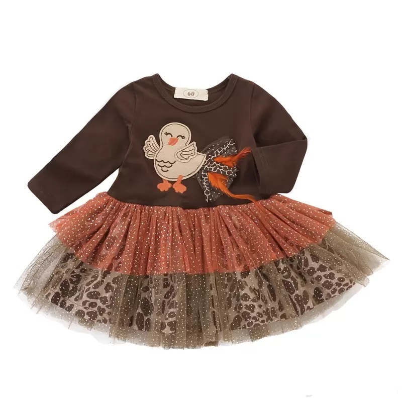 

Thanksgiving baby girls Turkey dress children lace Tulle Princess dresses Autumn fashion kids Clothing, Mix colors;pls message