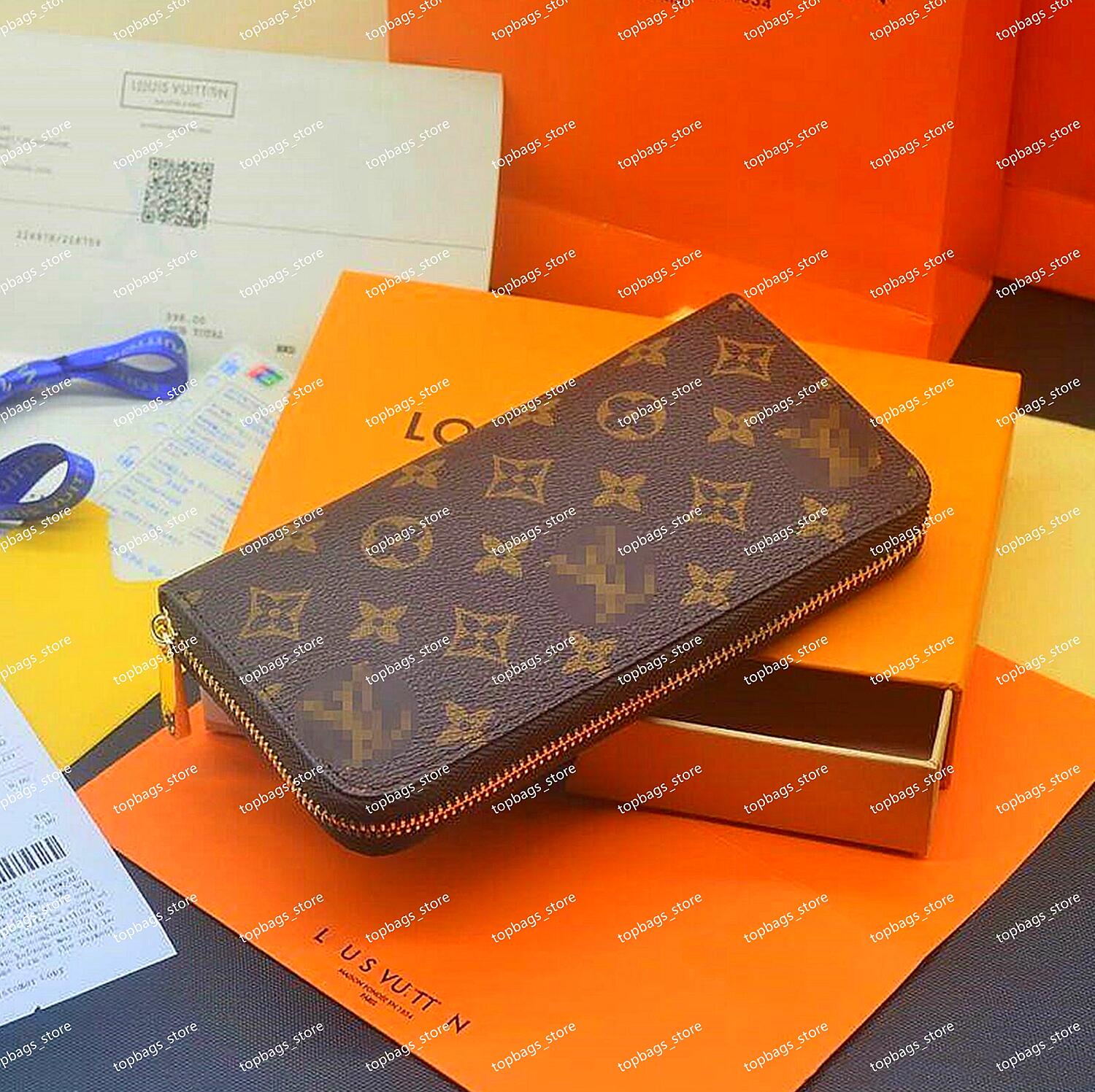

GGs LVs YSLs louiseity viutonity VUTTONS M60742 CLEMENCE WALLET Designer Women Zippy Long Canvas Key Wallet Pouch Coin Purse Card Holder Case Mini Pochette, Do not shoot