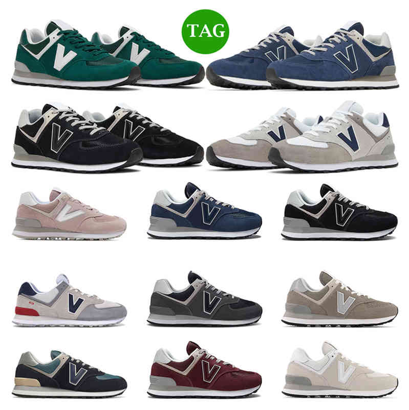 Designer Luxurys 574 Chaussures décontractées pour hommes Femmes Noir Noir blanc Dark Navy Blue Burgundy Triple Pink Mens Sports Sneakers Trainer