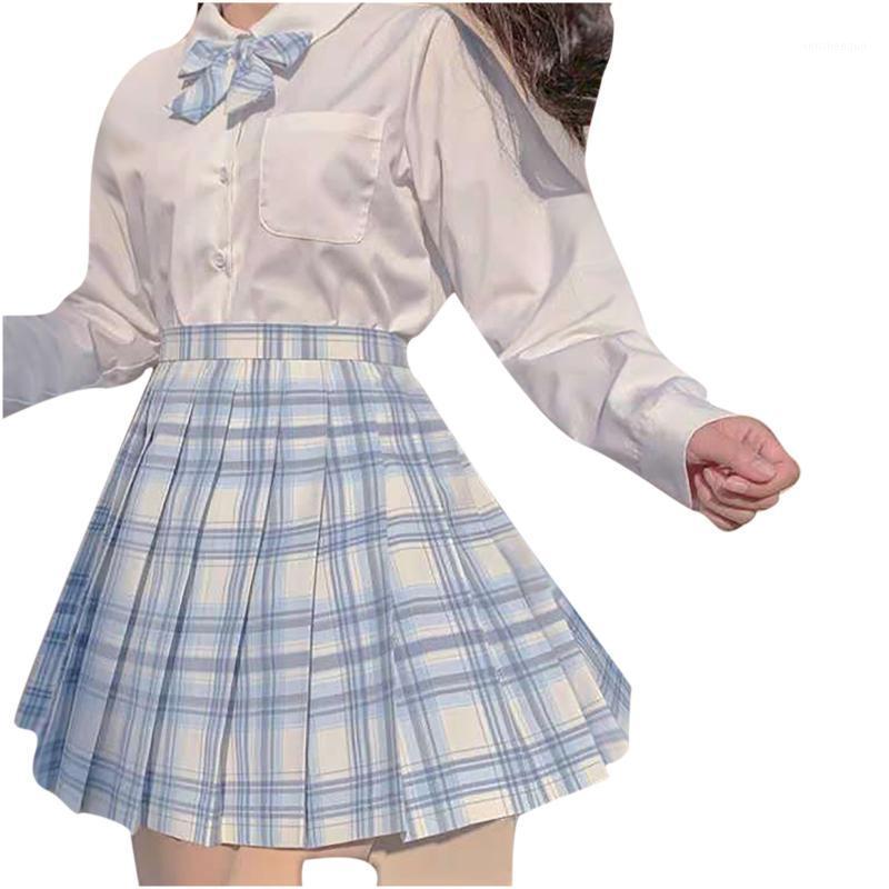 

Fashion Women Plaid Pleated A-line Skirt High Waist Short Cute sweet ladies plaid mini skirt Summer women skirt 2022#g Skirts, Ye