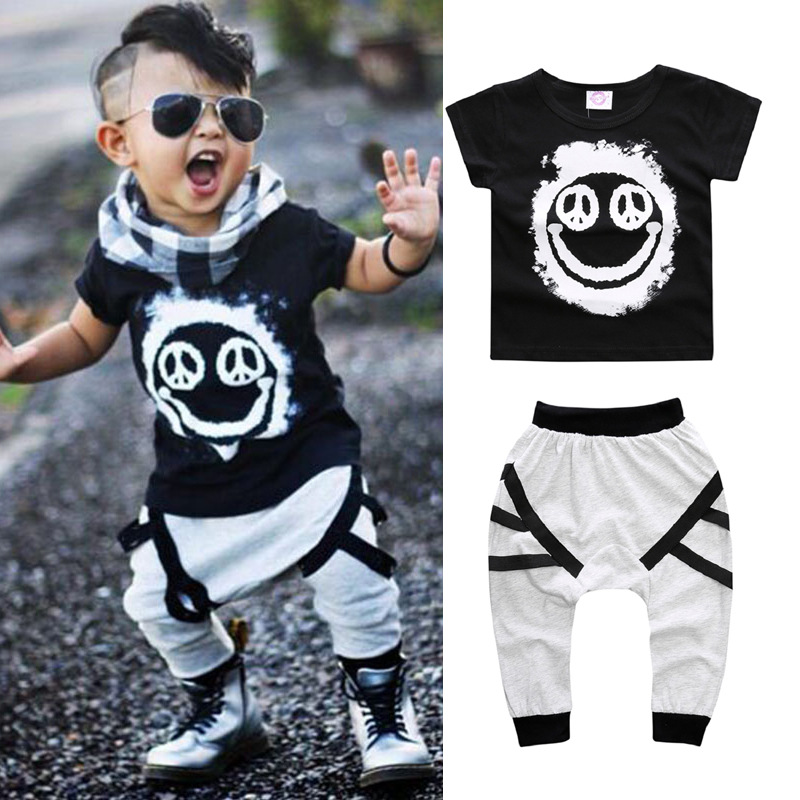 

Summer Kids Clothes Sets Short Sleeve Boy T-shirt Pants Suit Clothing Set Newborn Sport Suits Children Baby Boy Clothes, As picture