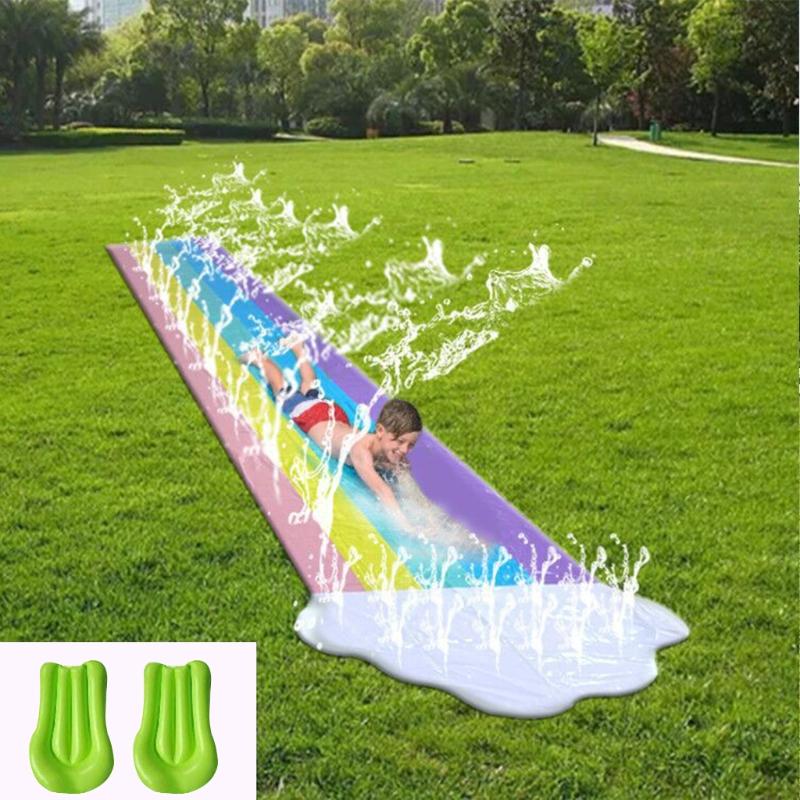 

Pool & Accessories Backyard Water Slide Spray Slip Play Center Rainbow Pad For Kid Summer Swimming Games Outdoor Toy