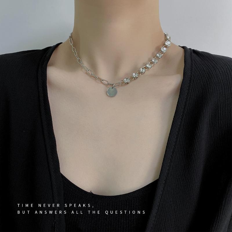 

Chokers Luxury Fashion Design Sliver Zircon Necklace For Women 2022 Trendy Clavicle Chain Jewelry Girls Wedding Birthday Gift InsChokers